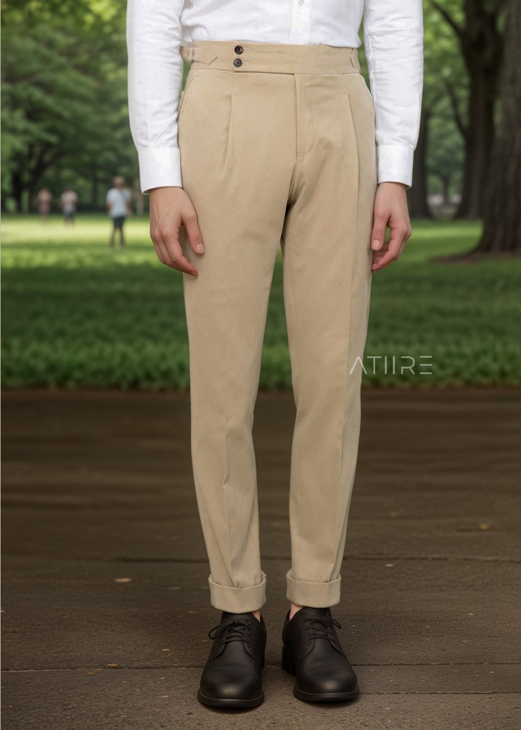 BIEGE SIGNATURE BUTTONED GURKHA PANTS