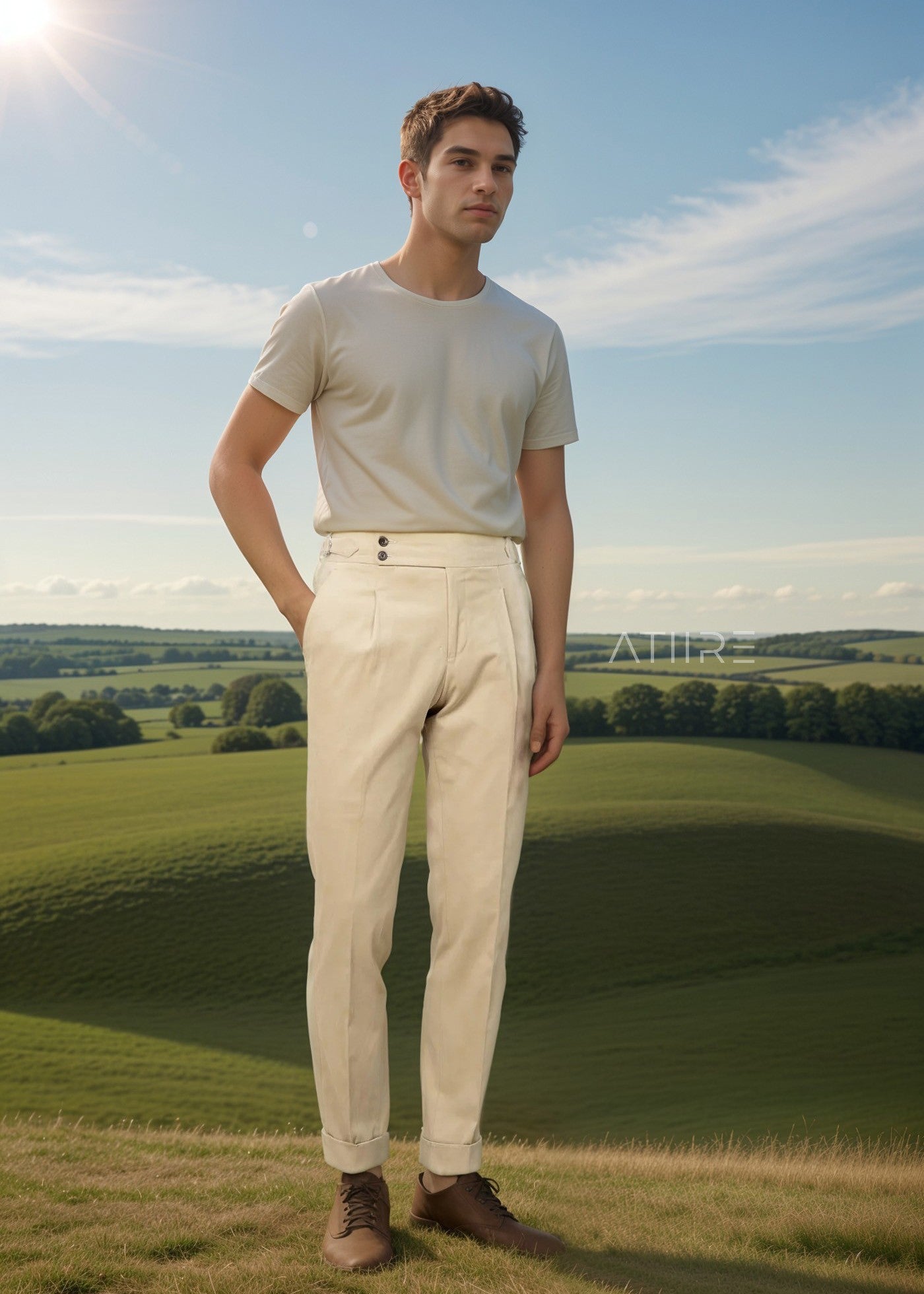 BIEGE SIGNATURE BUTTONED GURKHA PANTS