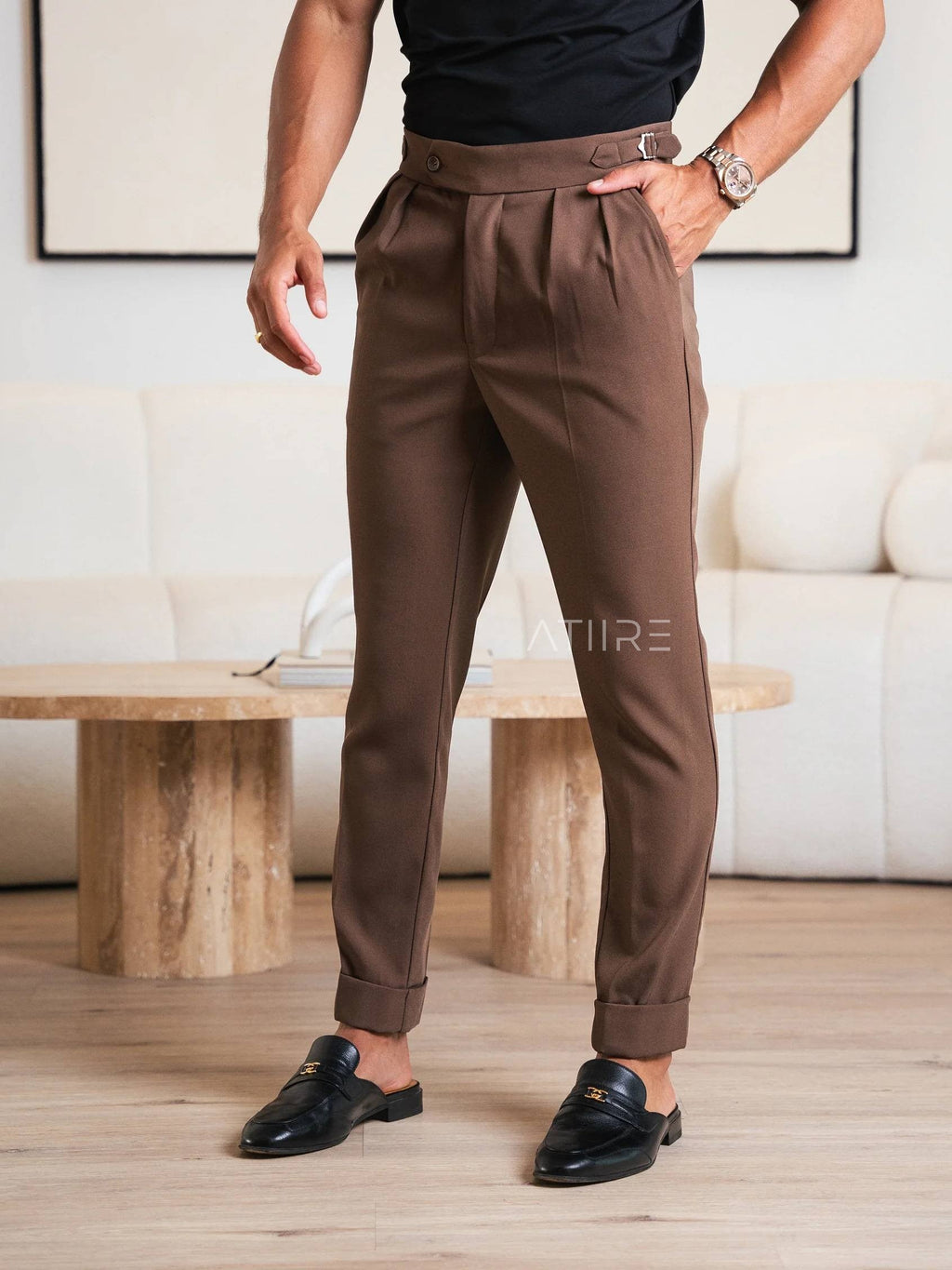 BROWN SIGNATURE ITALIAN GURKHA PANTS