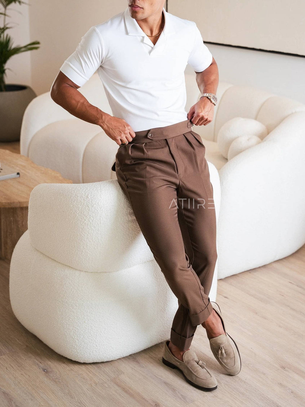 BROWN SIGNATURE ITALIAN GURKHA PANTS