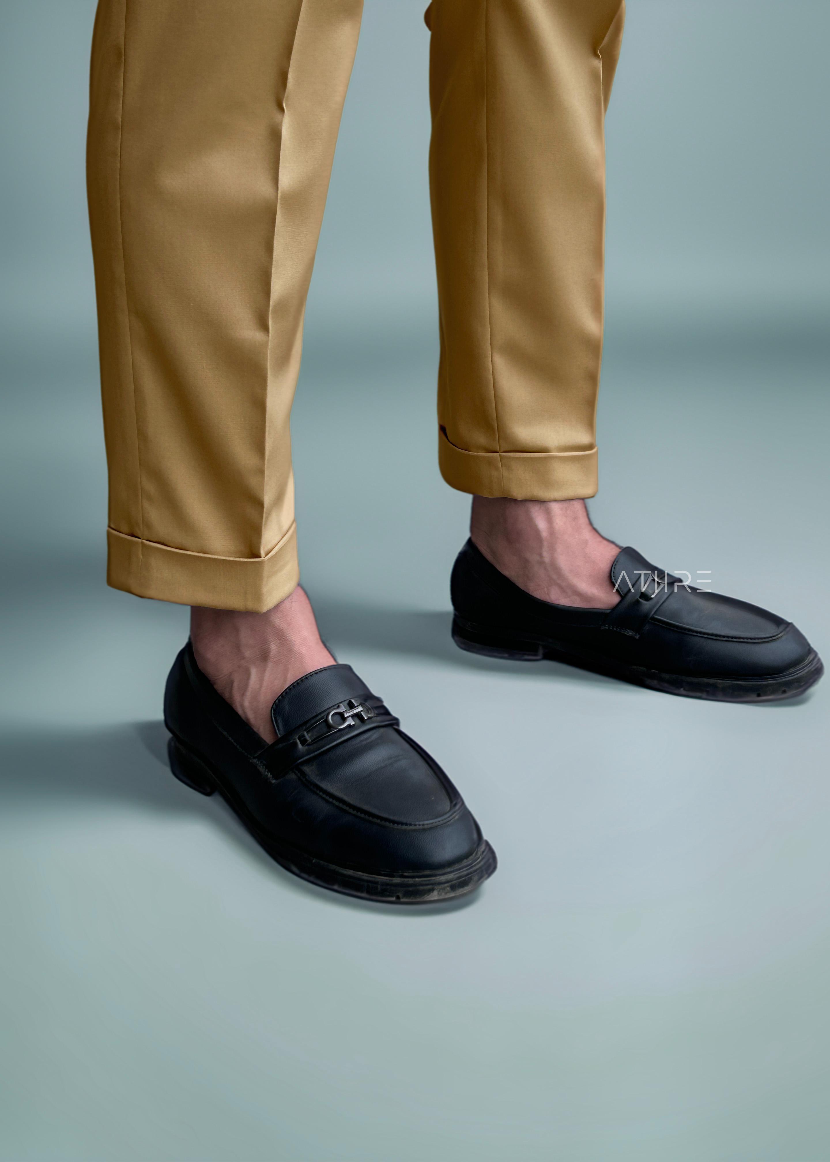 CAMEL BROWN DOUBLE PLEATED BUCKLE GURKHA PANTS