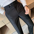 BRITISH STYLISH FORMAL SUIT PANTS JET BLACK