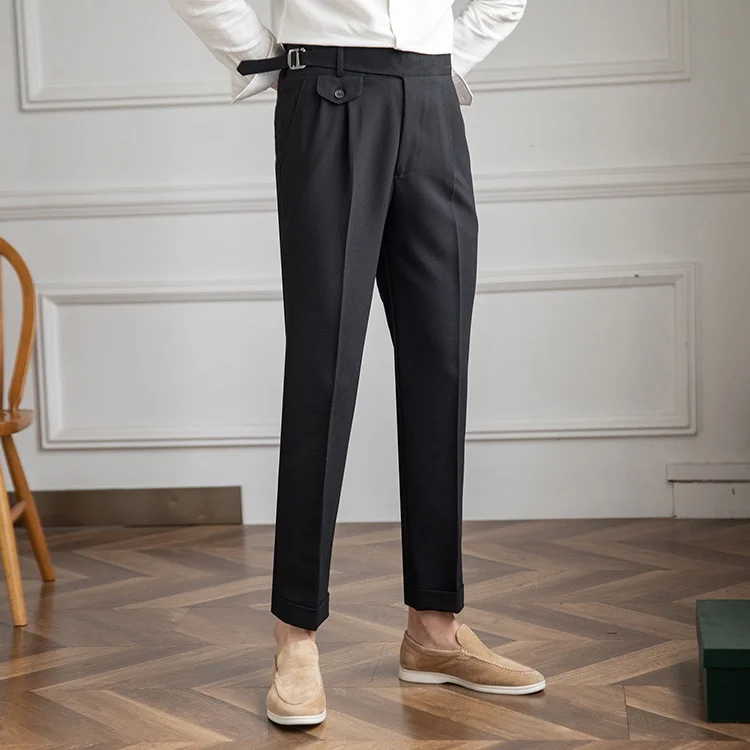 BLACK CLASSIC SIDE BUCKLE GURKHA PANTS