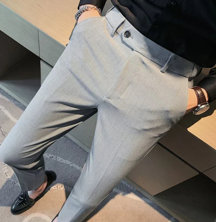 BRITISH STYLE FORMAL SUIT PANTS ASH GREY